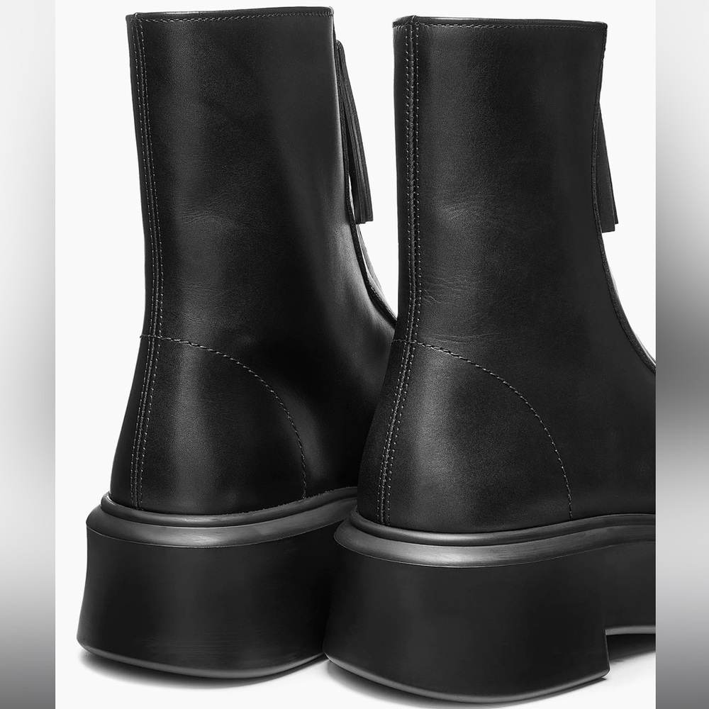 The Row Leather Combat Ankle Boots Size 41 Like New - Picture 14 of 16